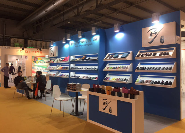 Exhibition booth of spectacle cases