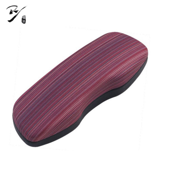 Hard shell glasses case with concave handle